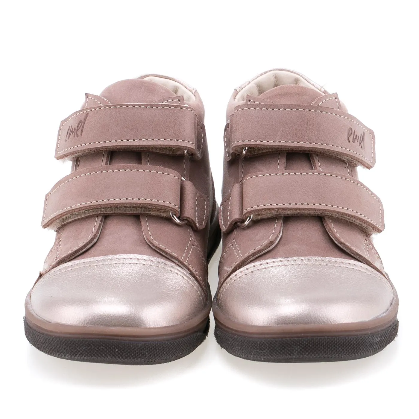 (2675-8) Emel shoes velcro brown shiny