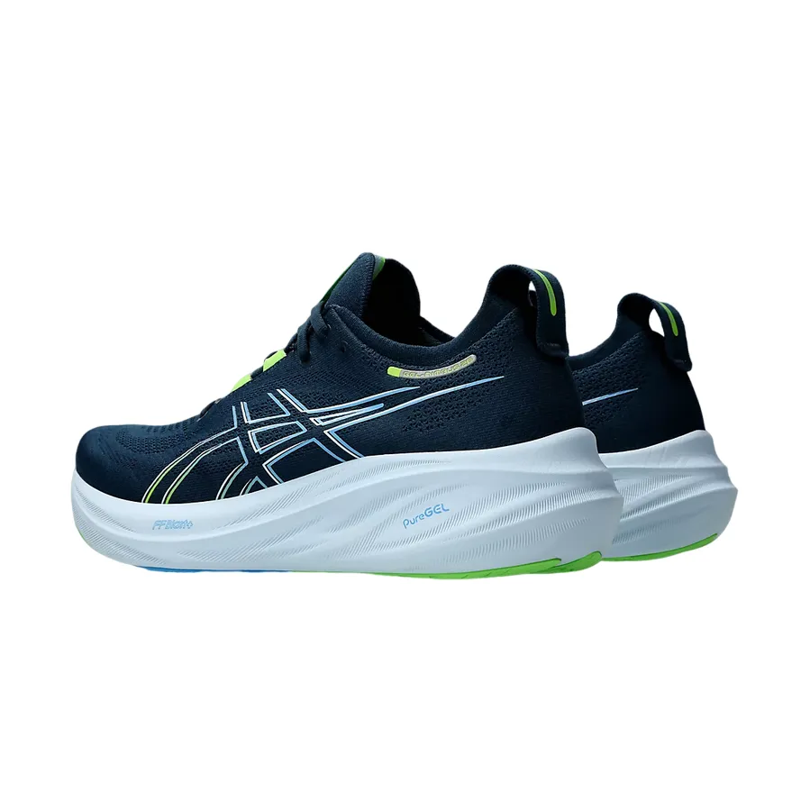 Asics men's running shoe Gel Nimbus 26 1011B794-400 blue-lime