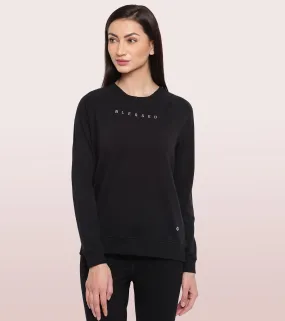 Basic Sweat | Long Sleeve Basic Pop Over Sweatshirt With Mindful Graphic