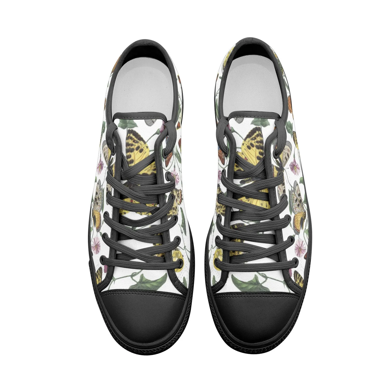 Butterfly Print Unisex Low Top Canvas Shoes