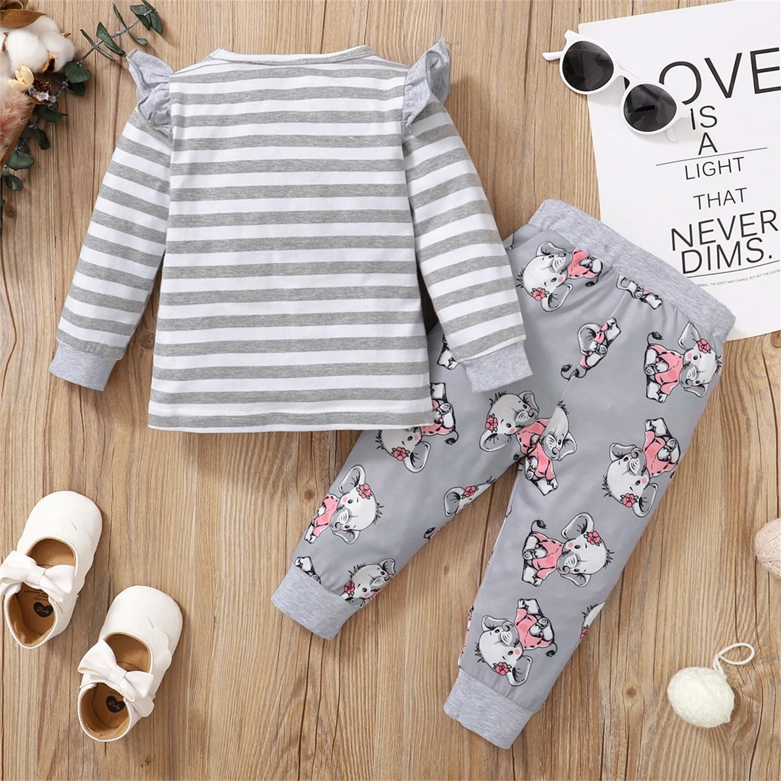 Elephant Grey Striped Set