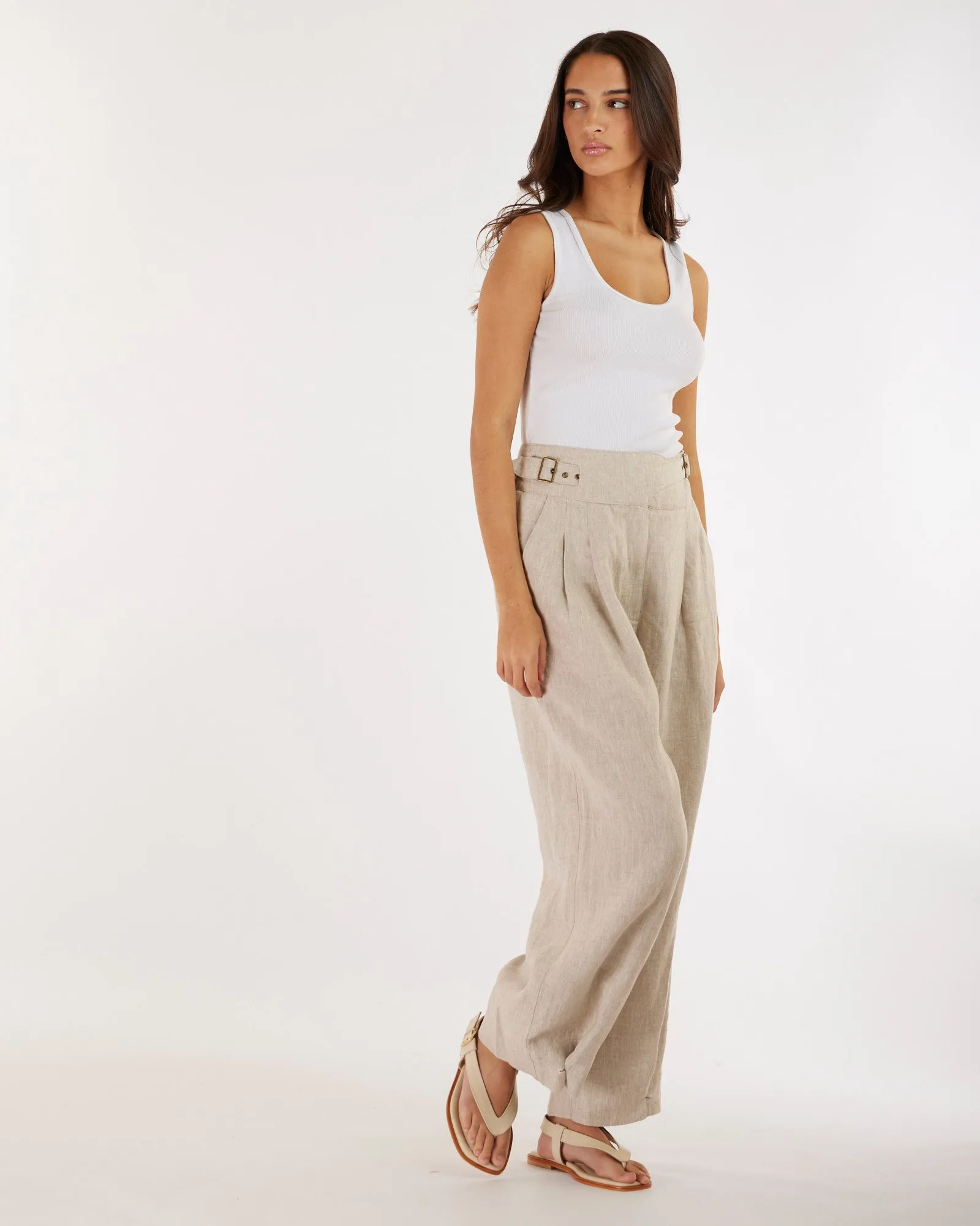 Eugene Linen Pant - Natural