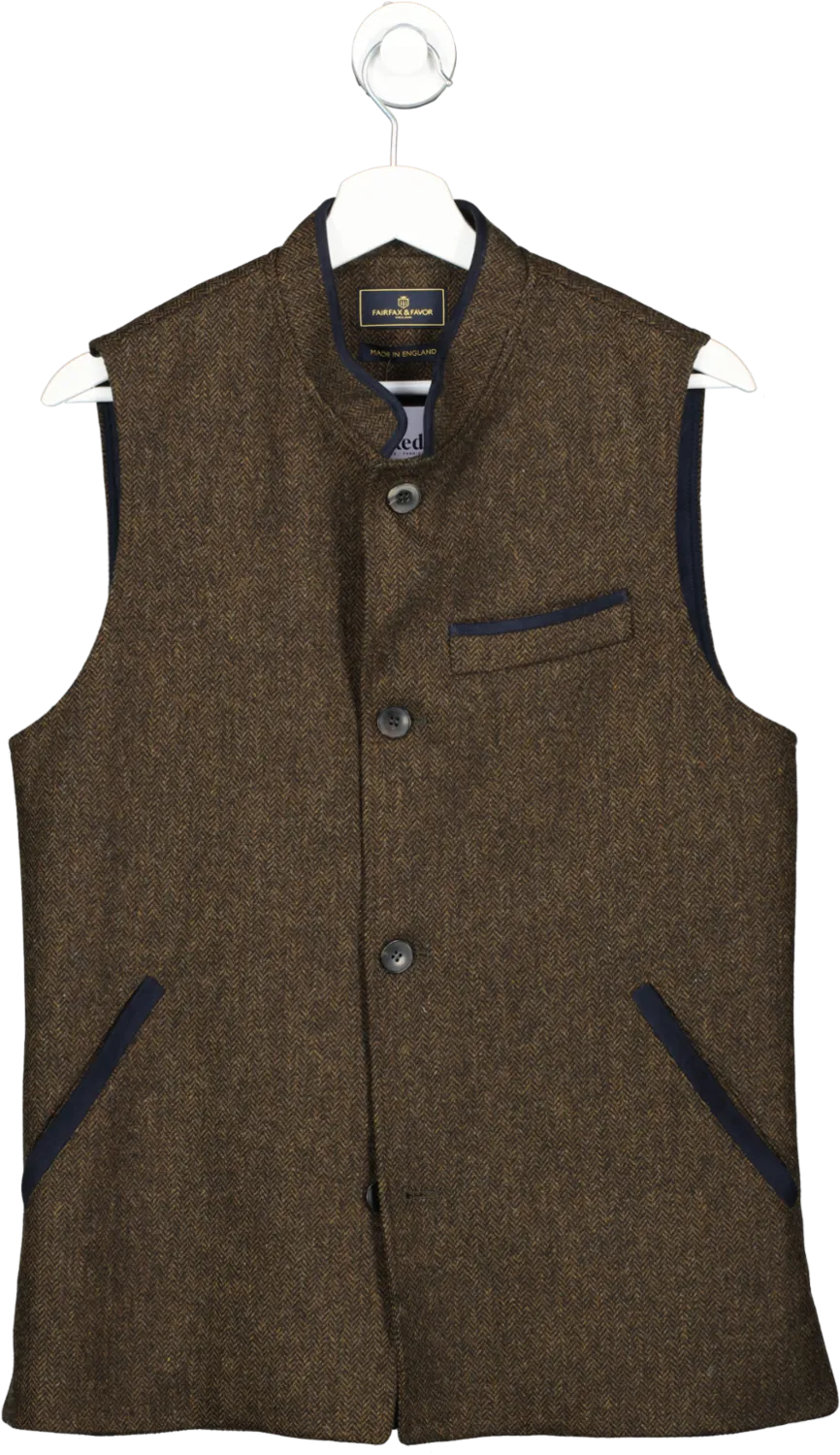 Fairfax & Favor Brown The Madeline Gilet UK S