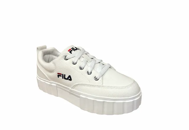 Fila women's canvas sneakers shoe with wedge Sandblast 1011209.1FG white