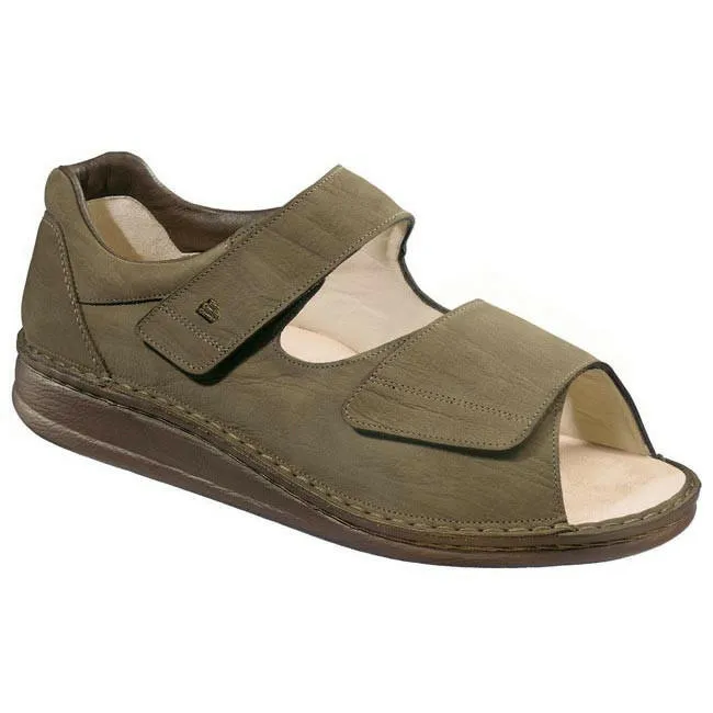 Finn Comfort Unisex Wide Sandal - Brown Suede