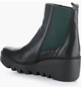 Fly London Bagu Wedge | Black/Teal