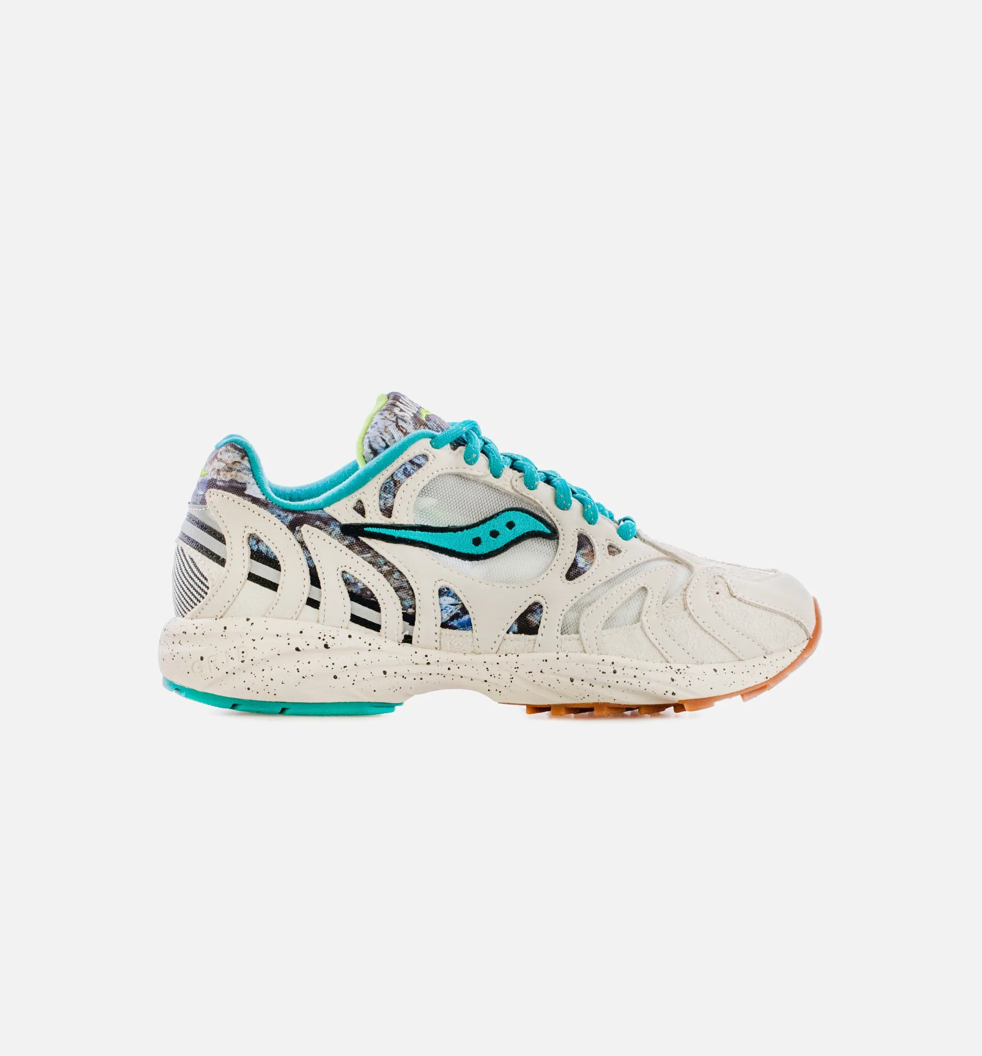 Grid Azura 2000 Creme Blue Mens Running Shoe - Off White/Teal