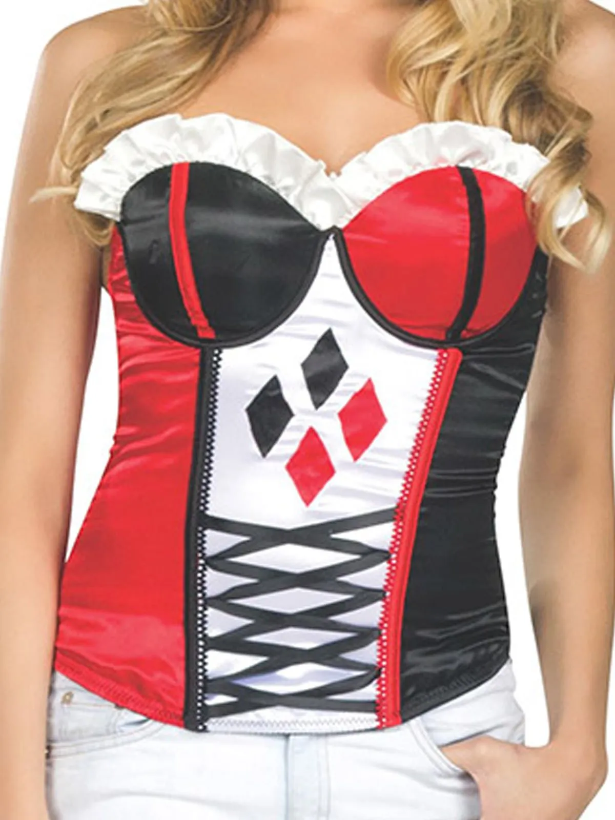 Harley Quinn Corset for Adults - Warner Bros DC Comics