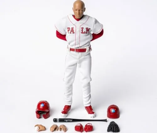 HiPlay DID Collectible Figure Full Set: Palm Hero Simply Fun Series The Blue Team Baseballer, 1:12 Scale Miniature Action Figurine