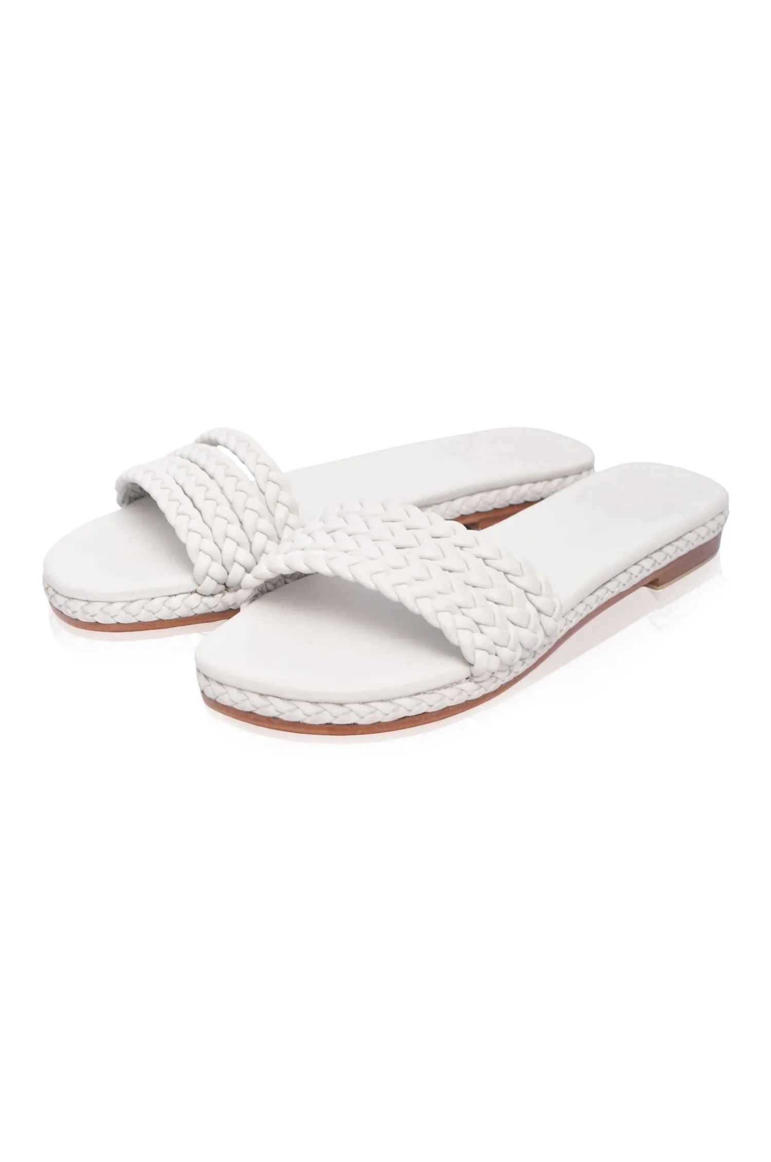 Iris Braided Leather Slides