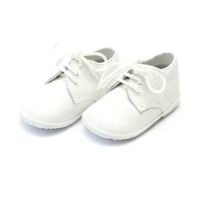 James Boy's White Leather Lace Up Shoe (Baby)