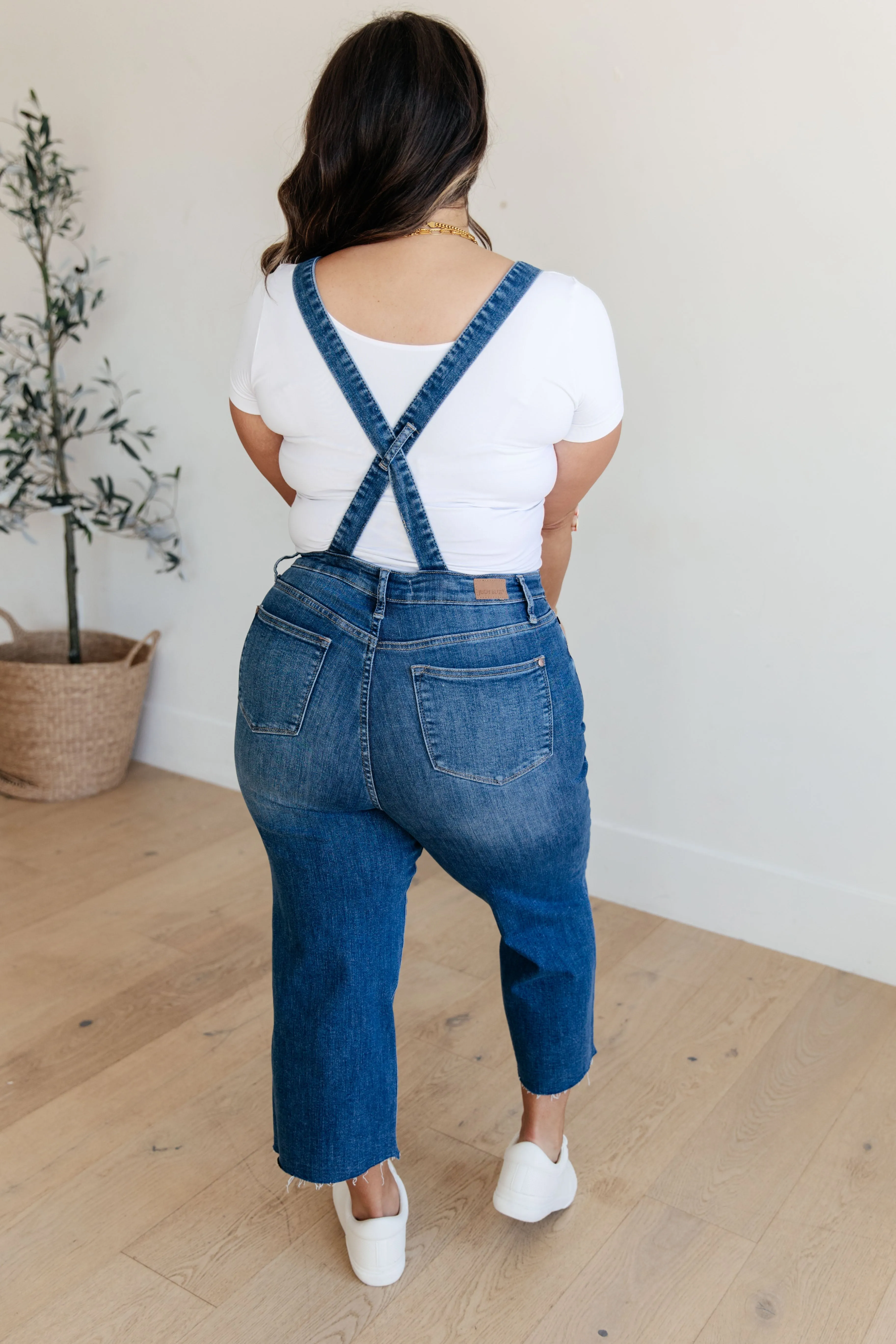 Judy Blue High Rise Crop Wide Leg Denim Overalls (1XL-3XL)