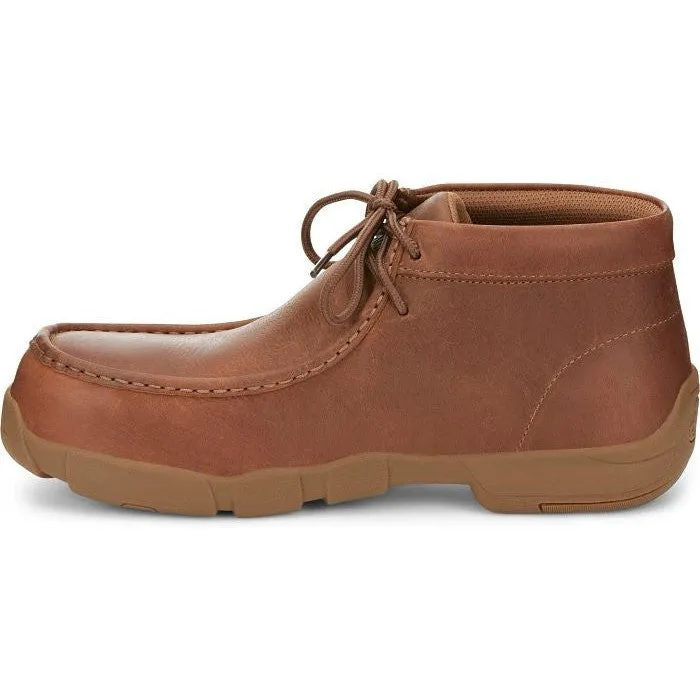 Justin Men's Cappie 4 Alloy Toe Western Work Shoe -Brown- SE242