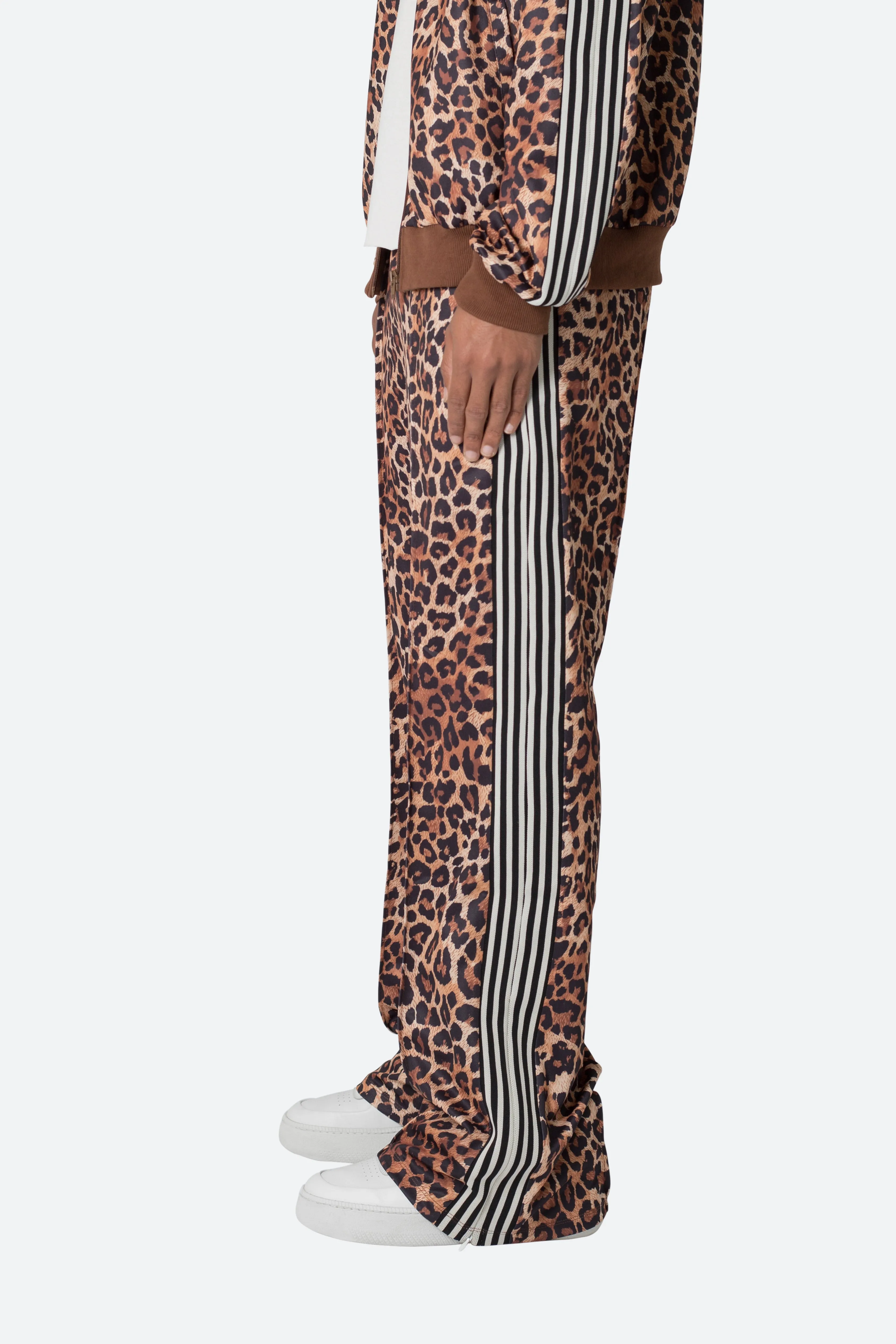 Leopard Track Pants - Leopard Print