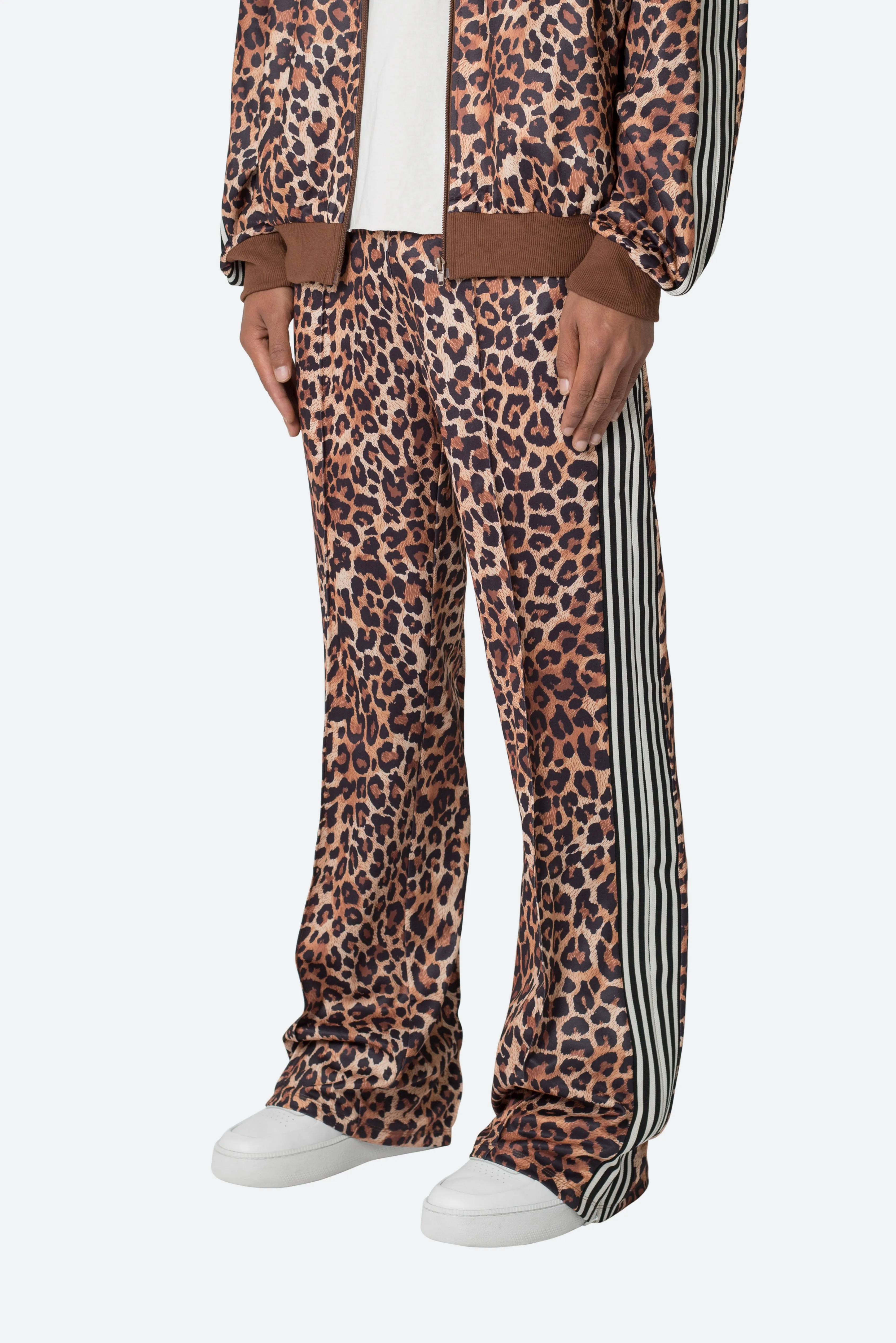 Leopard Track Pants - Leopard Print