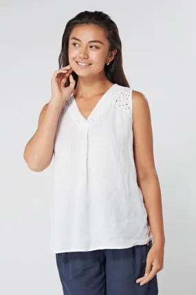 Luca Vanucci tank 2631, lace linen