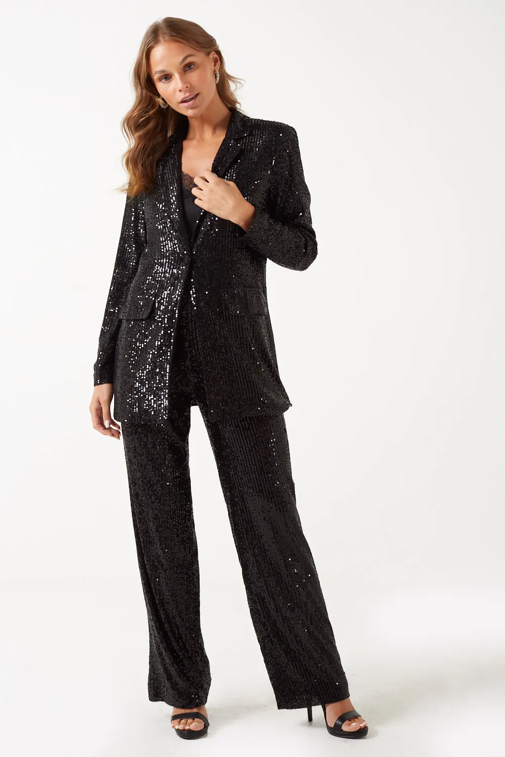 Marc Angelo High Waist Sequin Trouser