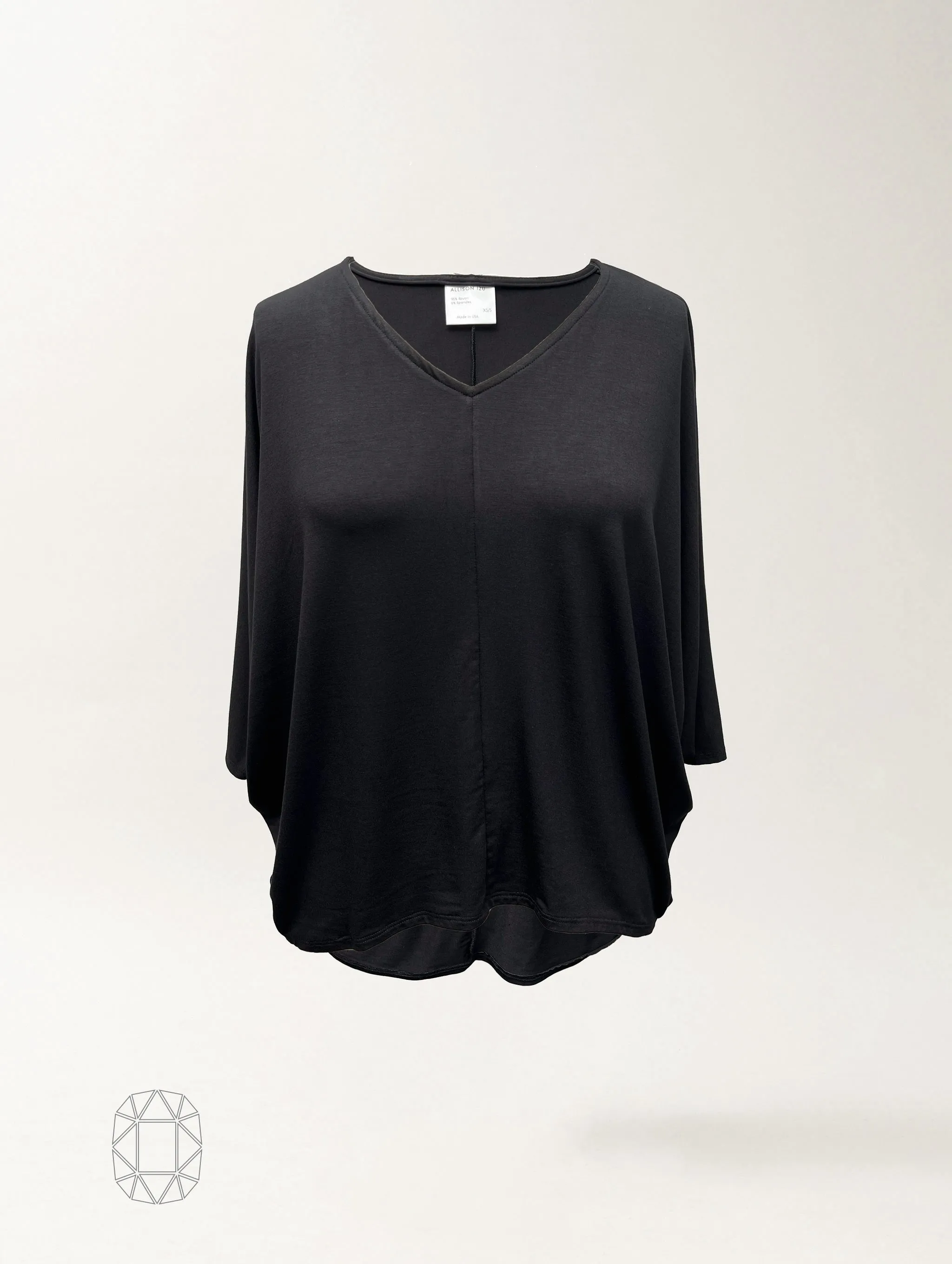 Megumi Top - Black Rayon Jersey