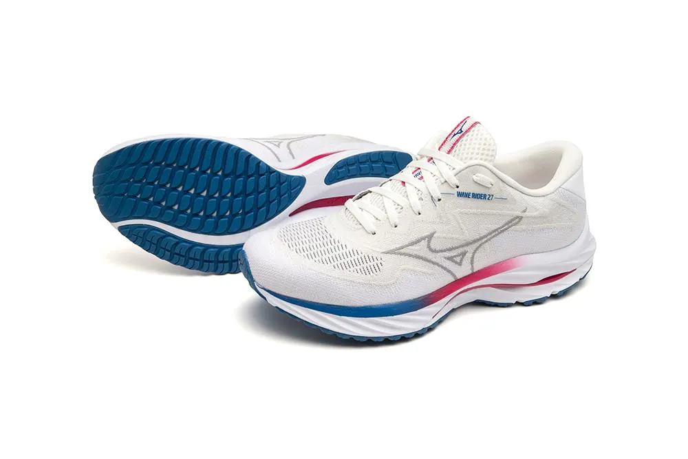 Mizuno Women's Wave Rider 27 SSW - White/Ultimate Grey