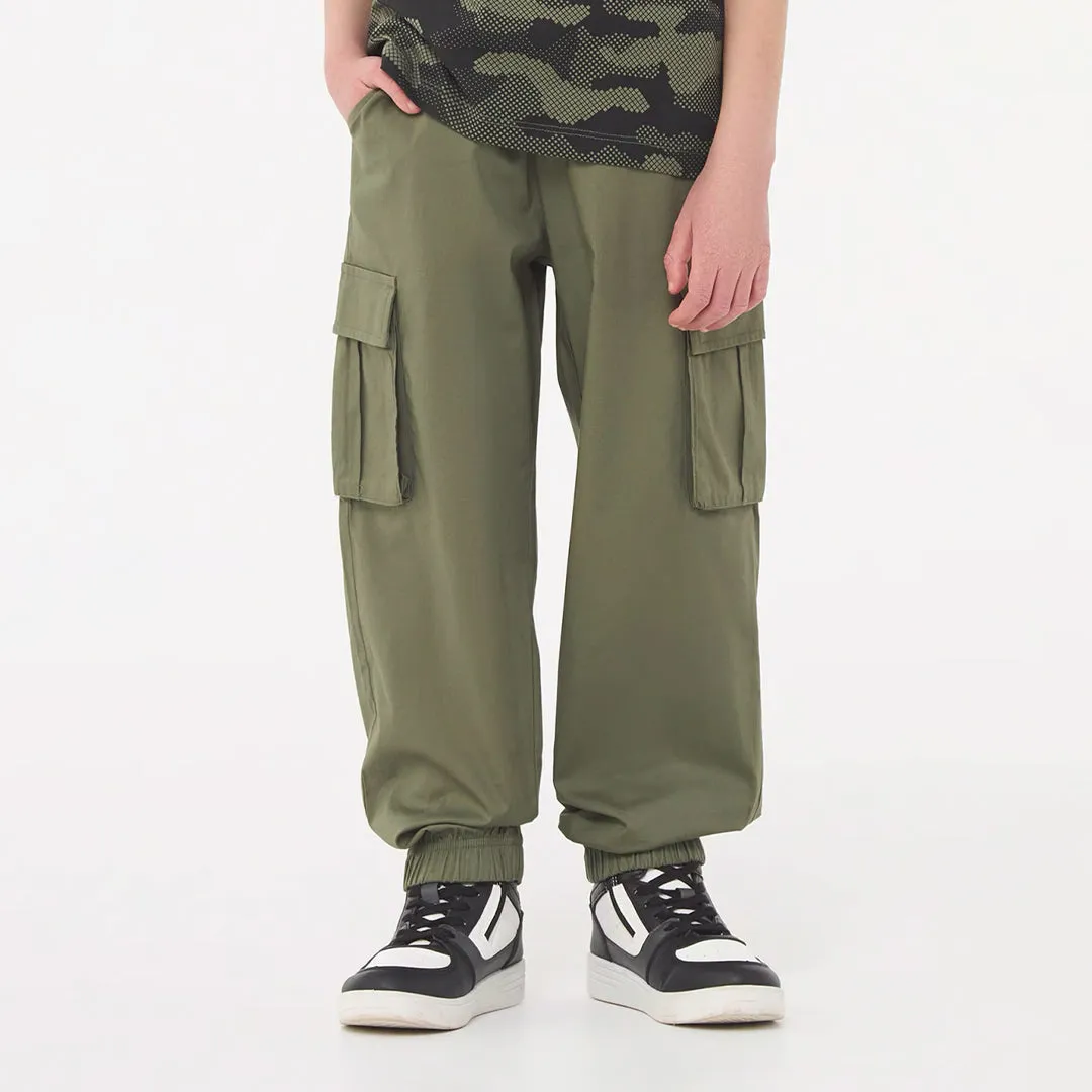 Poplin Cargo Trousers