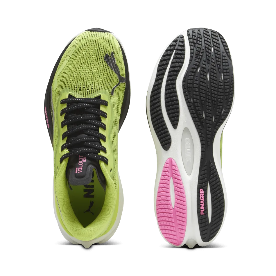 Puma Velocity Nitro 3 Women's  Running Shoes SS24 Lime Pow-PUMA Black-Poison Pink