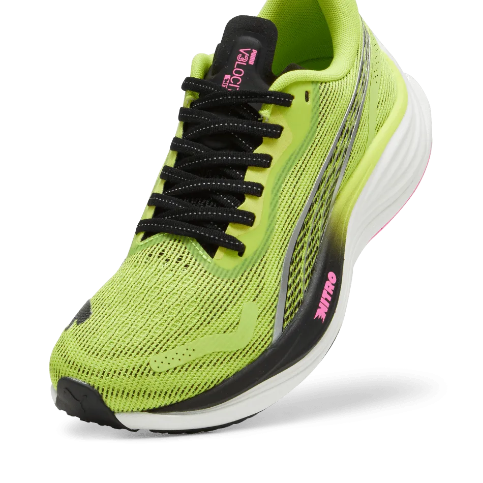 Puma Velocity Nitro 3 Women's  Running Shoes SS24 Lime Pow-PUMA Black-Poison Pink