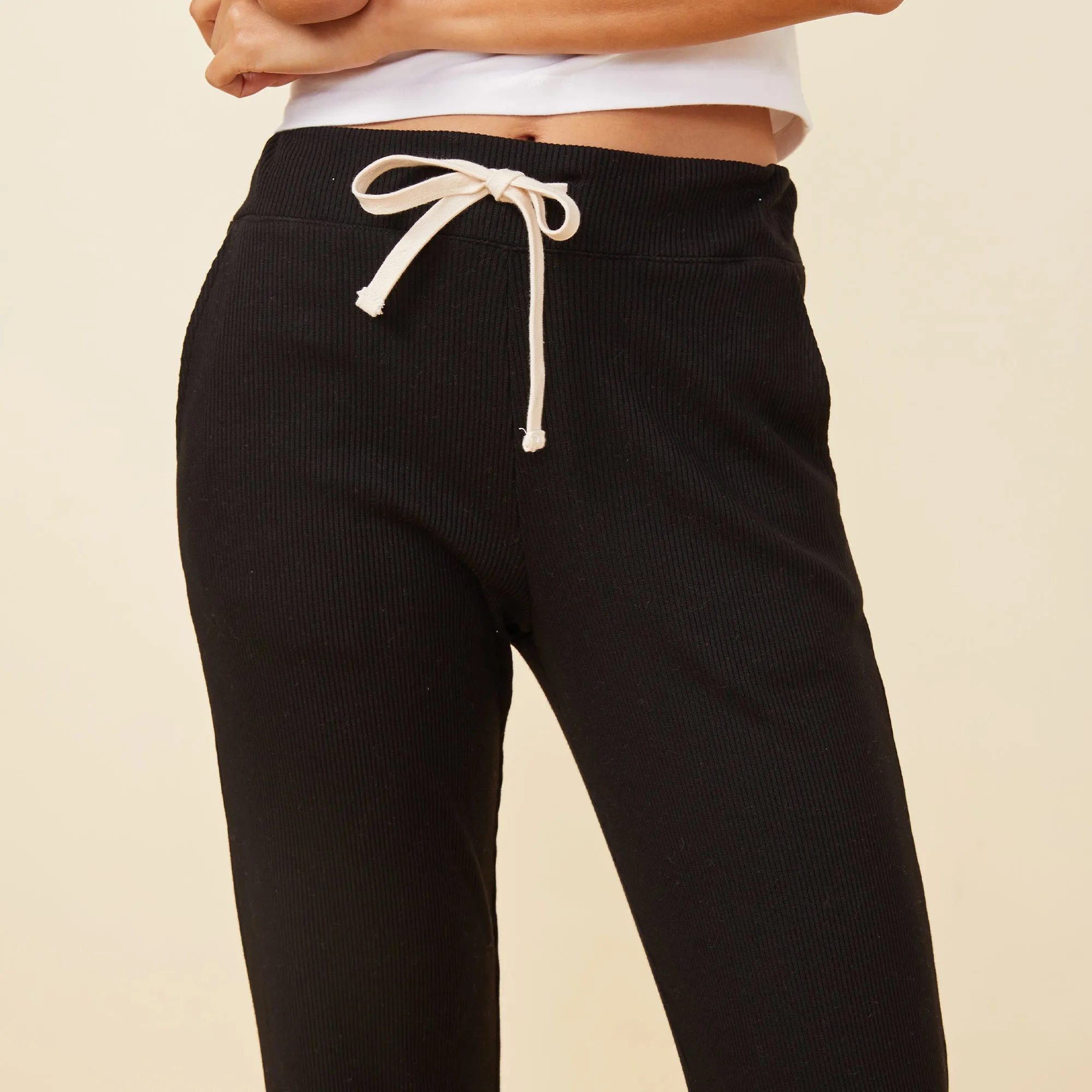 Rib Straight Leg Pant