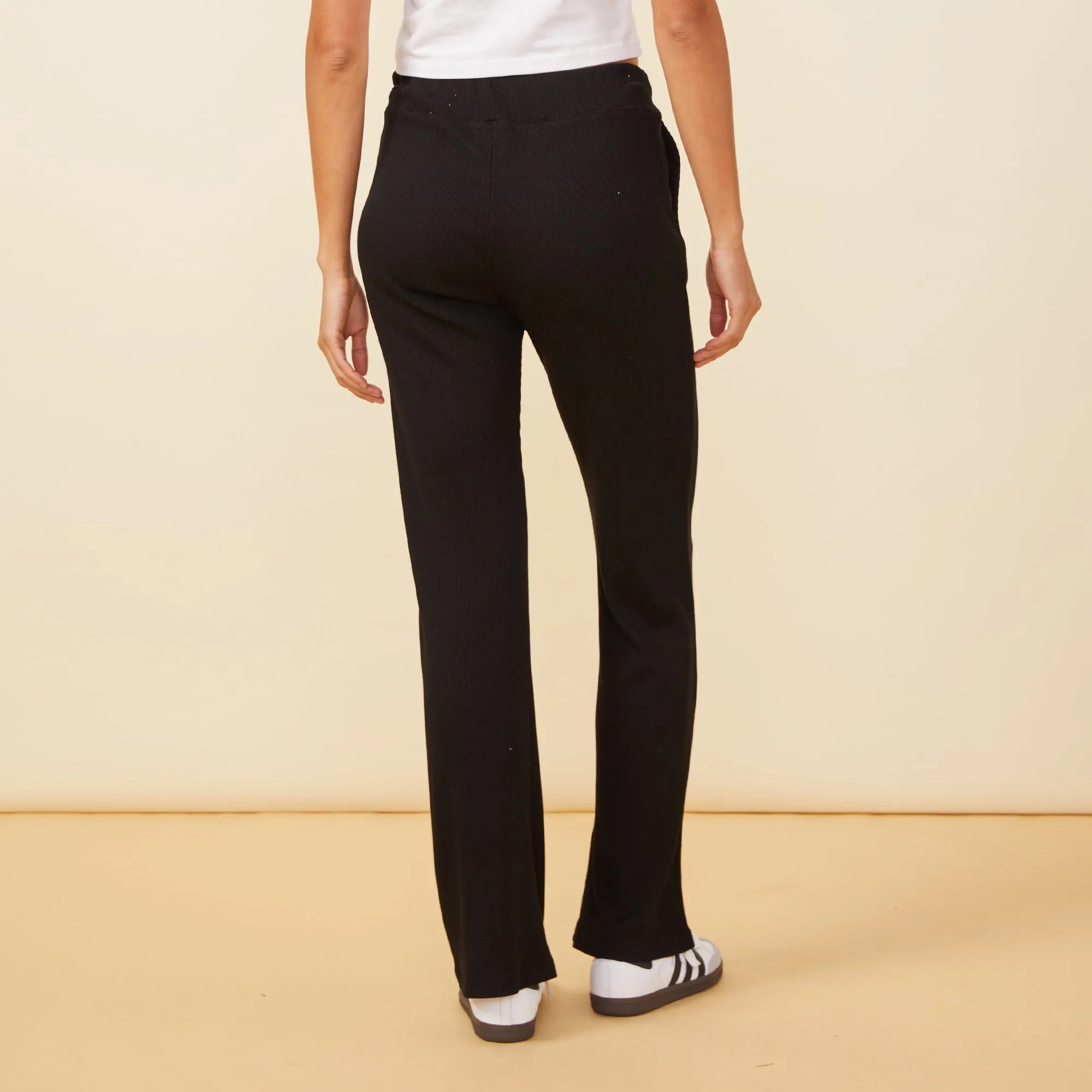 Rib Straight Leg Pant