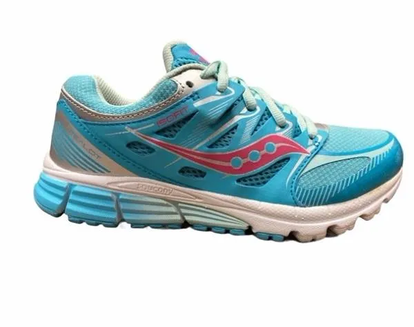 Saucony Zealot SY53672 turquoise silver coral boys' running shoe