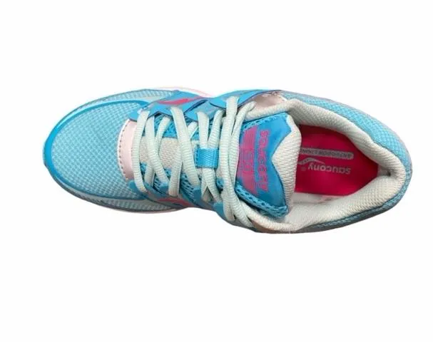 Saucony Zealot SY53672 turquoise silver coral boys' running shoe