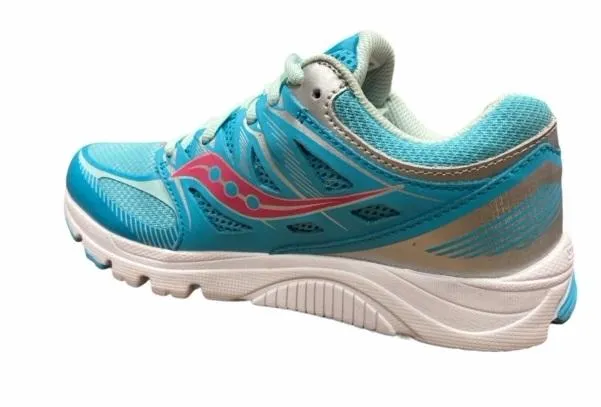 Saucony Zealot SY53672 turquoise silver coral boys' running shoe