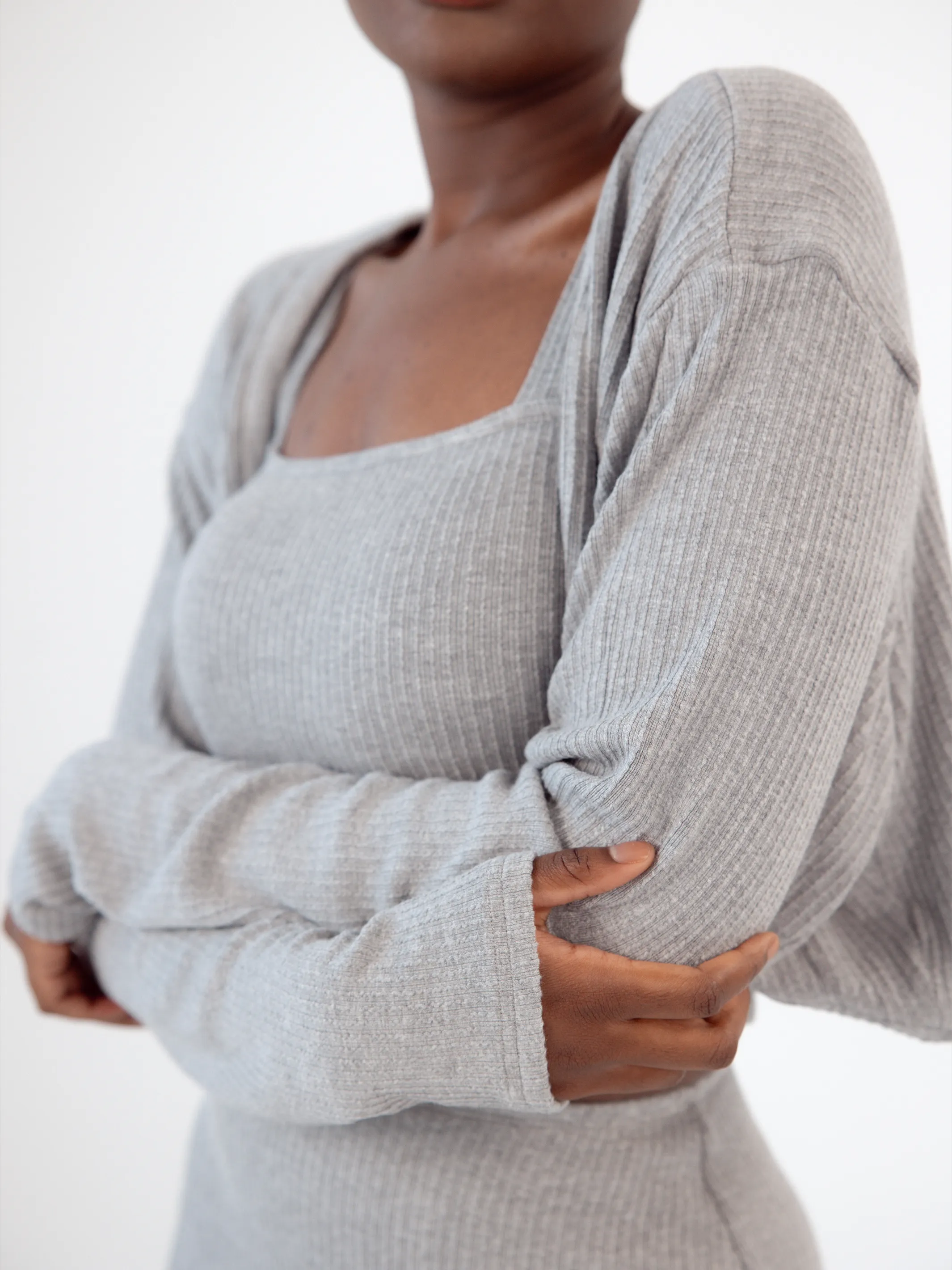 Soft Ribbed Shrug