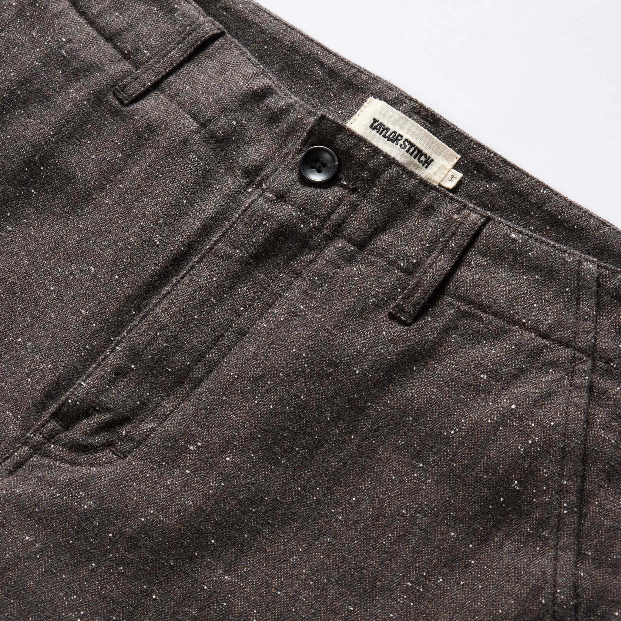 The Carnegie Pant in Peat Nep Herringbone