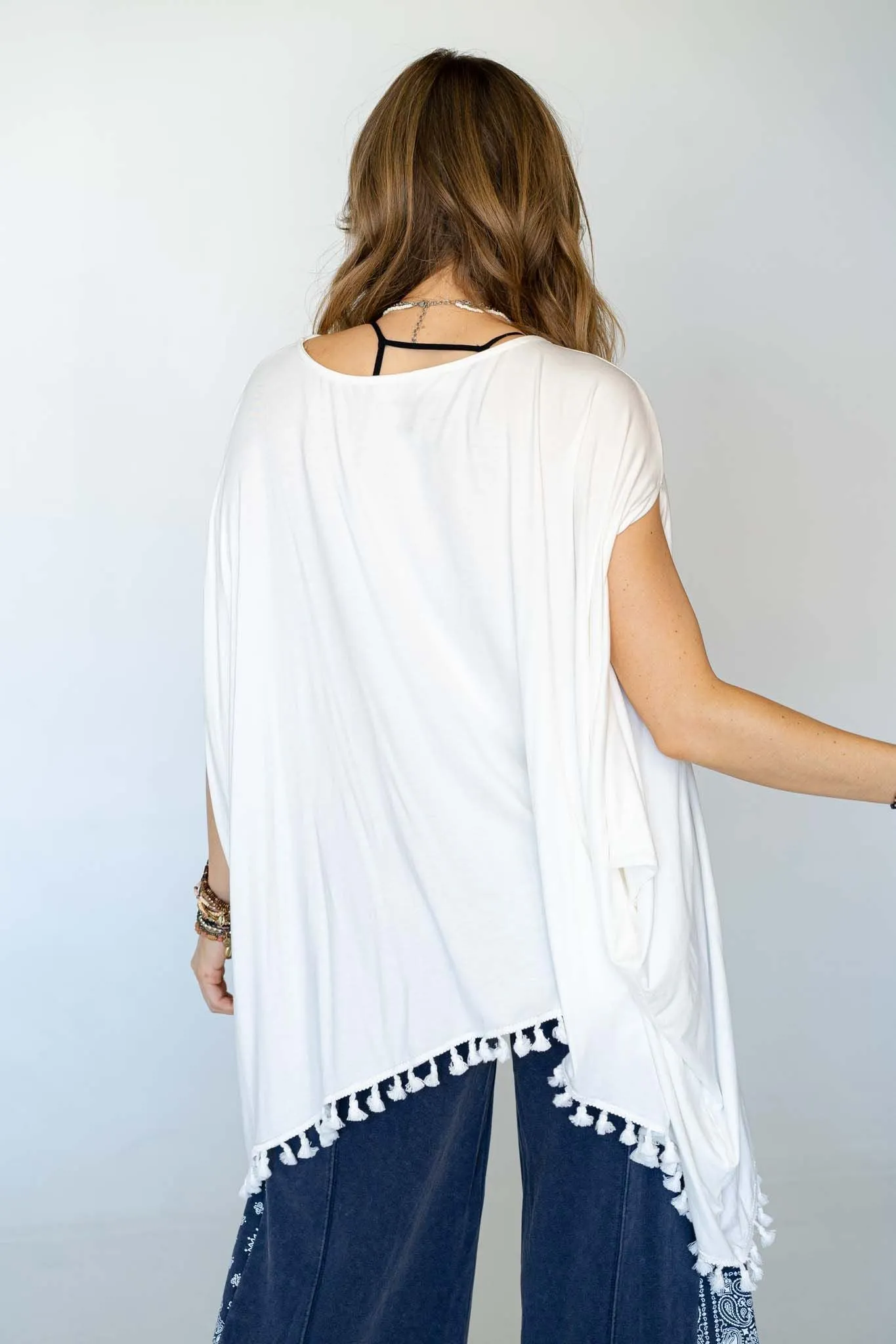 The Wren Tassel Tunic - Ivory