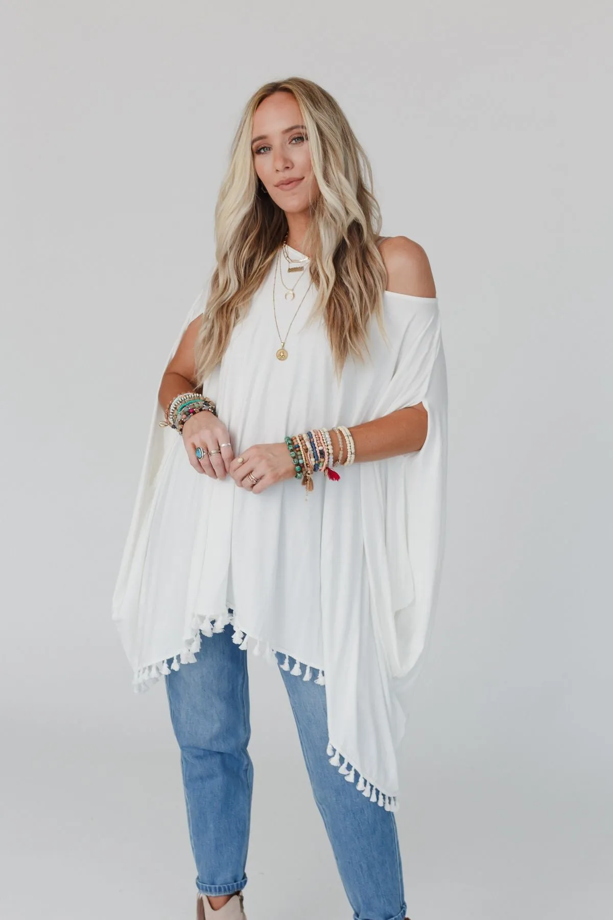 The Wren Tassel Tunic - Ivory