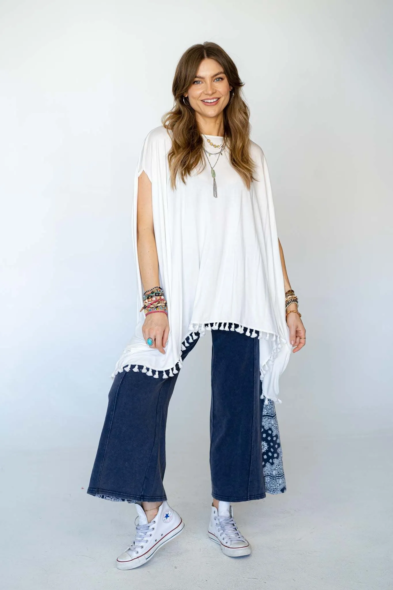 The Wren Tassel Tunic - Ivory