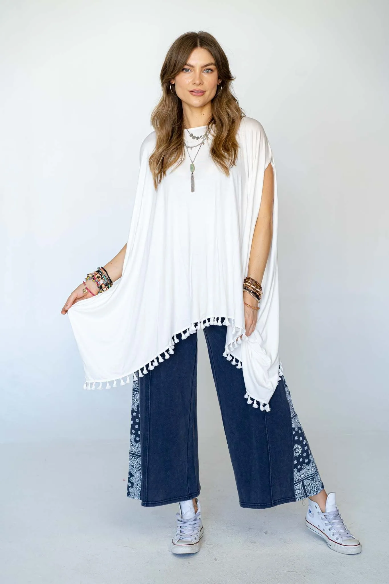 The Wren Tassel Tunic - Ivory