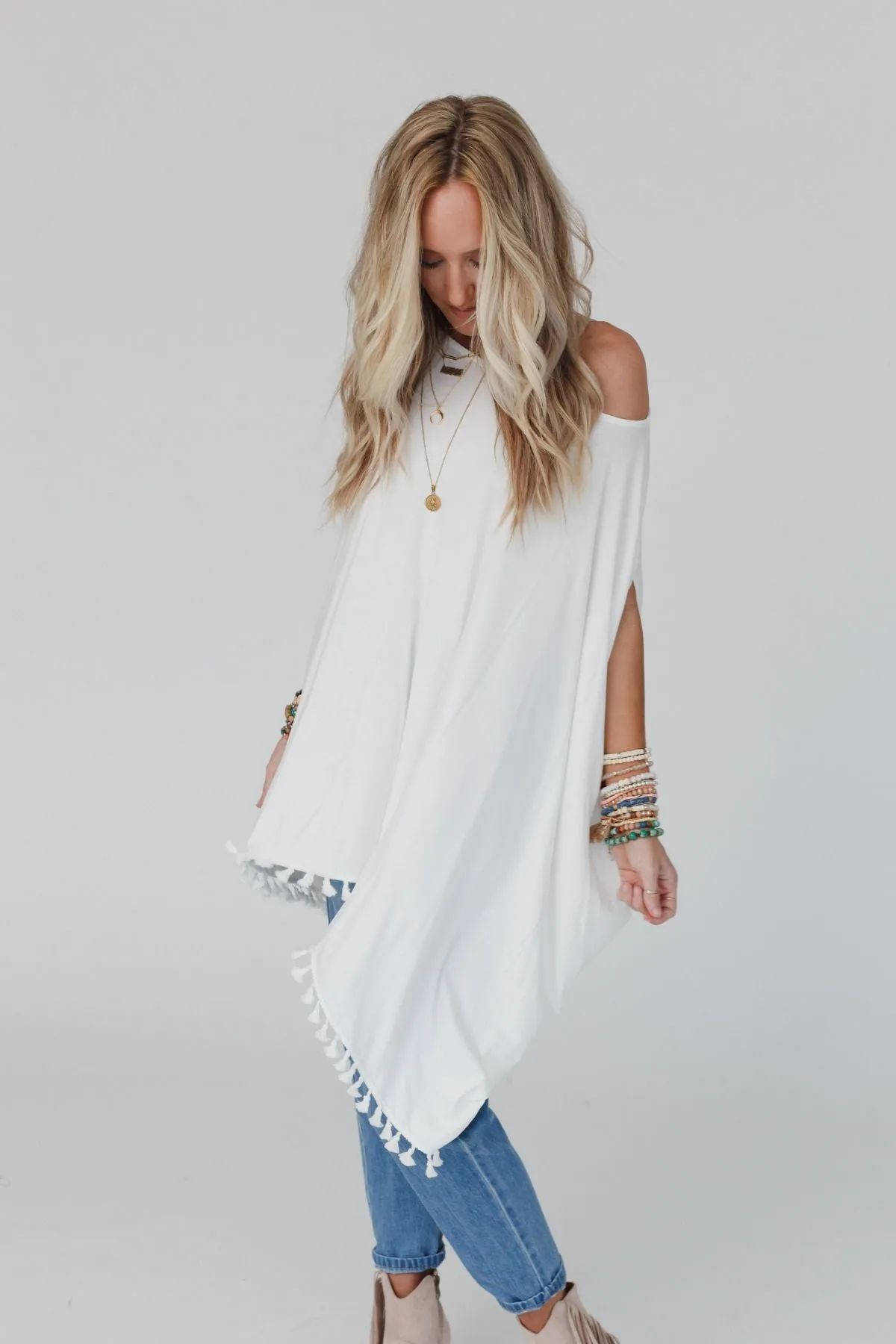 The Wren Tassel Tunic - Ivory