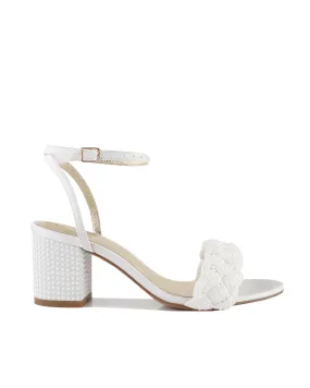 TRUE - PEARL WEDDING SANDALS WITH PLAIT TOE