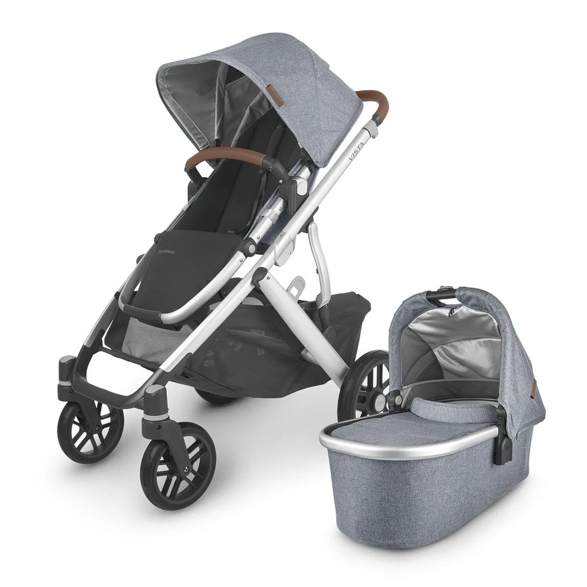 UPPAbaby Vista V2 with Cloud T Car Seat and Base - Gregory/Deep Black