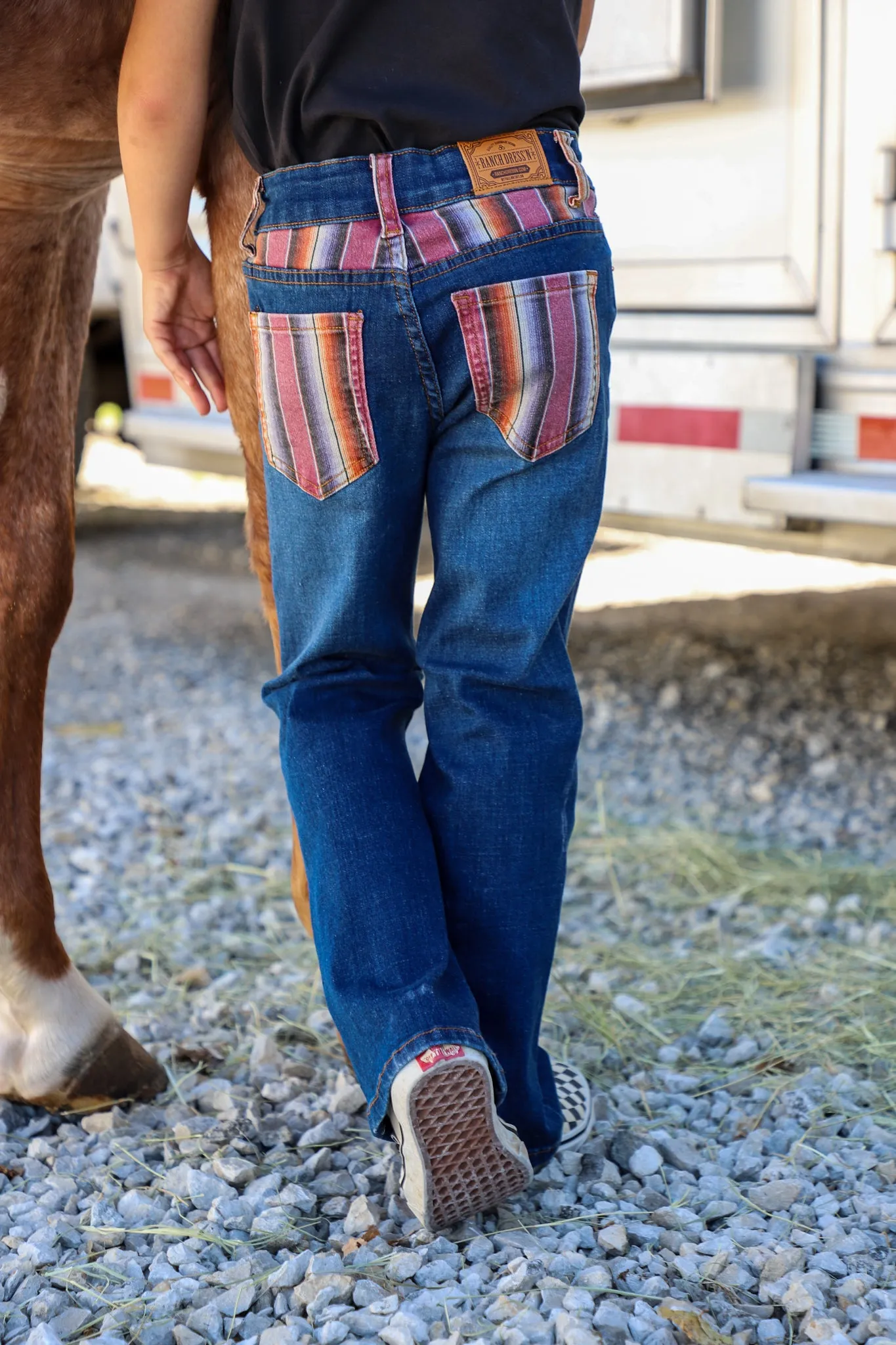 *YOUTH* PURPLE SERAPE DENIM BOOTCUT JEANS (NUMERICAL)